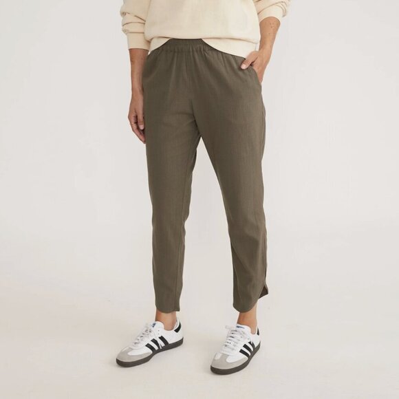 Marine Layer Pants - Marine Layer Allison Trouser Pants in Dusty Olive Green, size XS